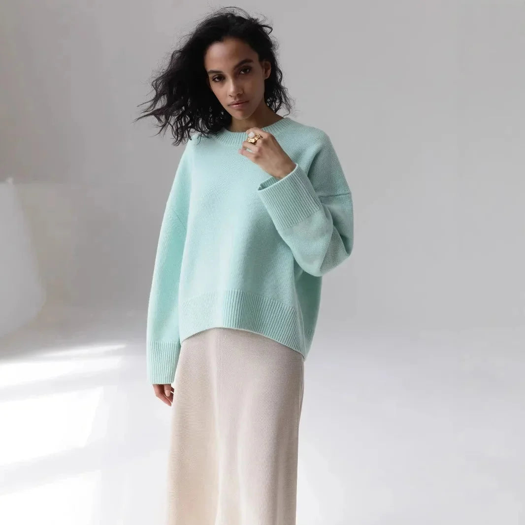 Thea | Blød Oversize Sweater Med Lange Ærmer Og Rund Hals