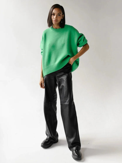 Thea | Blød Oversize Sweater Med Lange Ærmer Og Rund Hals