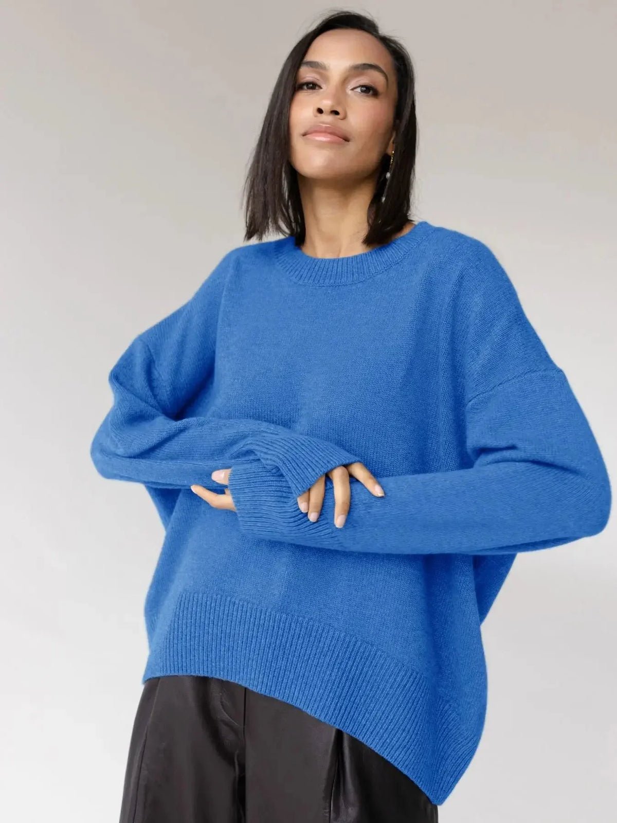 Thea | Blød Oversize Sweater Med Lange Ærmer Og Rund Hals