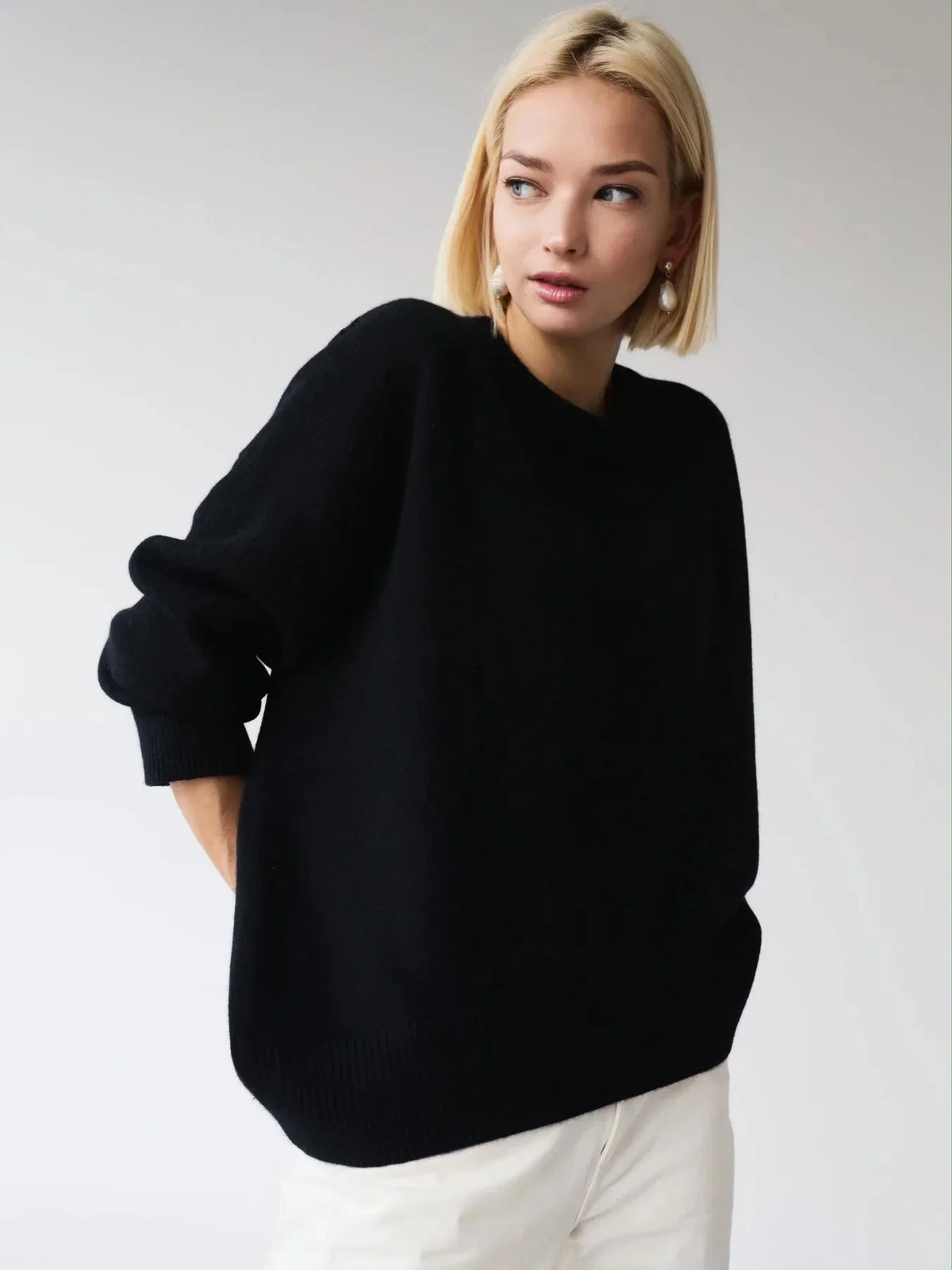 Thea | Blød Oversize Sweater Med Lange Ærmer Og Rund Hals