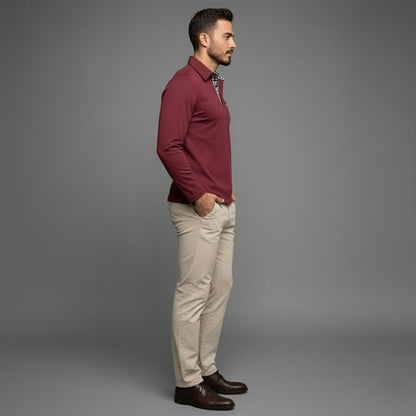Herre Moderne Komfortabel Stilfuld langærmede vinterpolo-shirt