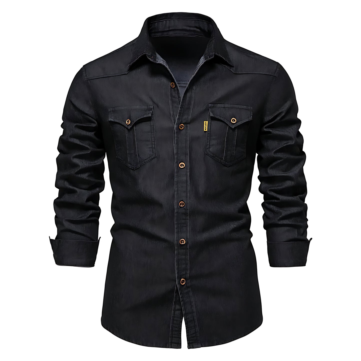 Moderne Elegant Casual Stilfuld Denimskjorte