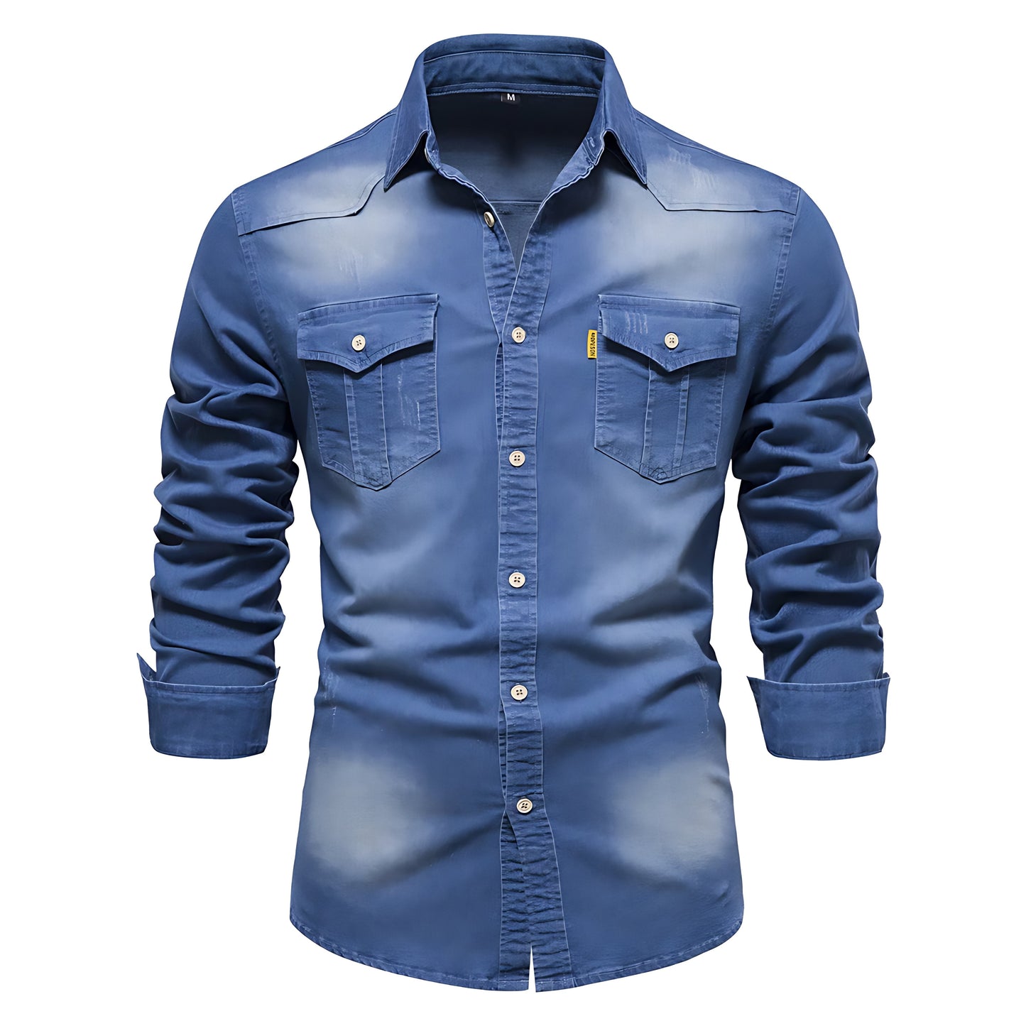 Moderne Elegant Casual Stilfuld Denimskjorte
