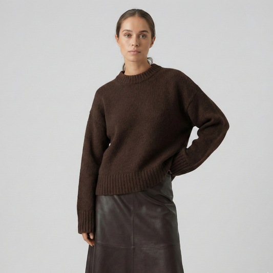 Cecilie | Blød Løstsiddende Strikket Sweater Til Hverdag