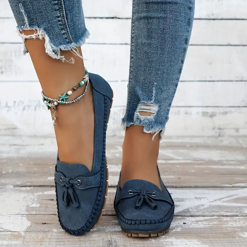 Sophia - Klassiske slip-on loafers med kvastdetaljer