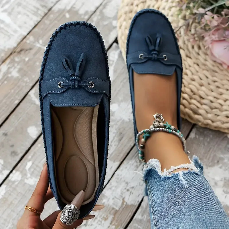 Sophia - Klassiske slip-on loafers med kvastdetaljer