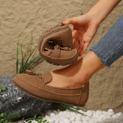 Sophia - Klassiske slip-on loafers med kvastdetaljer