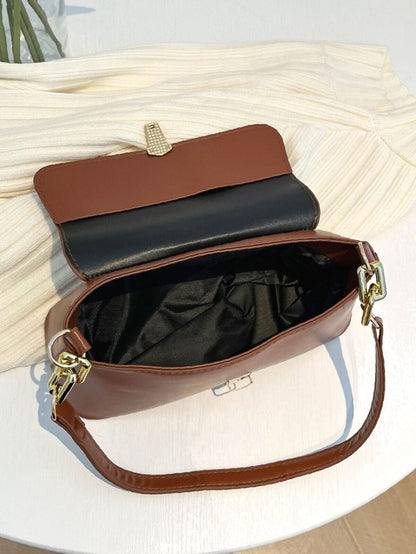 Cressida - Vintage skuldertaske med gyldne detaljer