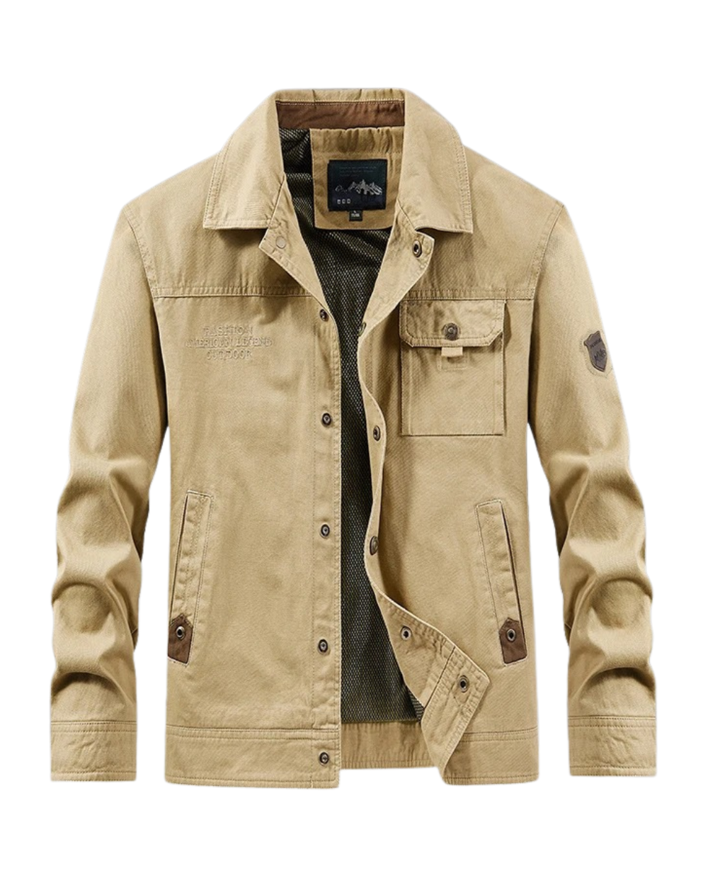 Stilfuld Let Åndbar Bomulds Windbreaker