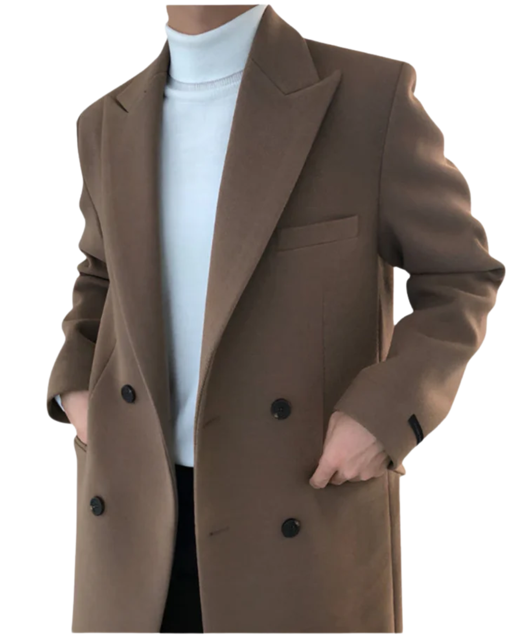Stilfuld Chic Elegant Dobbeltbrystet Frakke