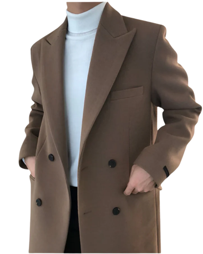 Stilfuld Chic Elegant Dobbeltbrystet Frakke