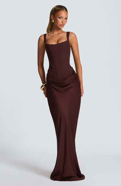 Dame Ærmeløs Bodycon Maxi Bryllupsgæst Kjole