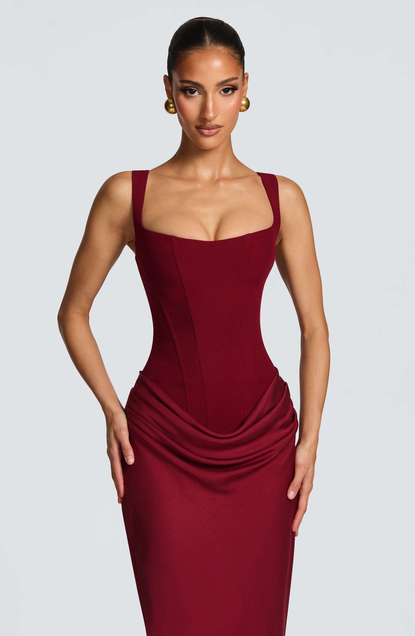 Dame Ærmeløs Bodycon Maxi Bryllupsgæst Kjole