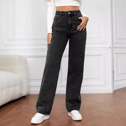 Dame Høj Talje Wide Leg Jeans